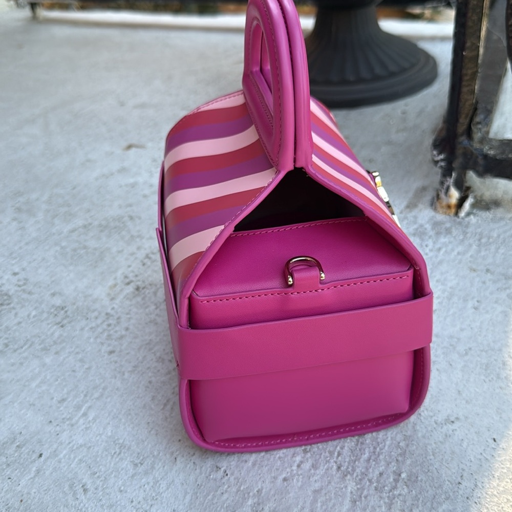 Kate Spade Pink and Purple Striped Mini Bag/Pastry Box Bag - Picture 4 of 9